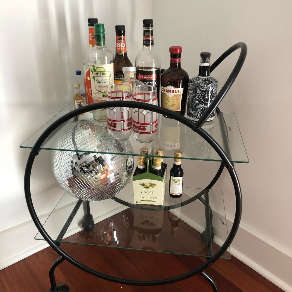 Set of Vintage 1985 "Tiffany Style" Stained Glass Coca-Cola Drinking Glasses